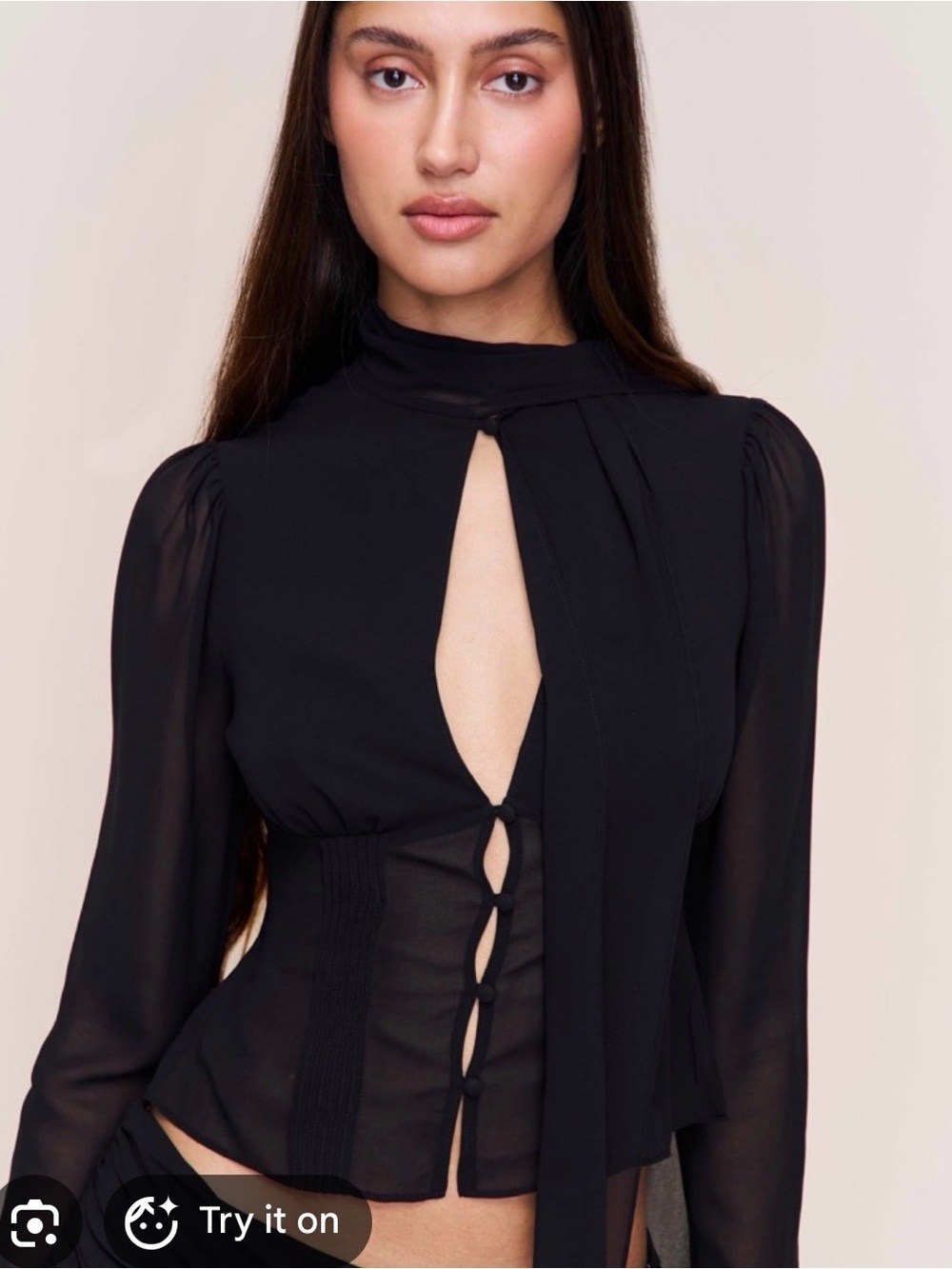 NWT Danielle Guizio Ara Long Sleeve Top